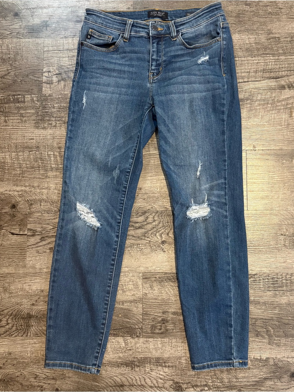 Judy Blue Jeans Women’s 7/28 Blue Relaxed Fit Denim
